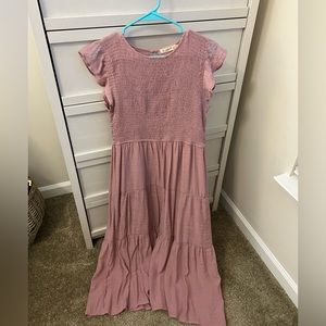 Plum midi dress